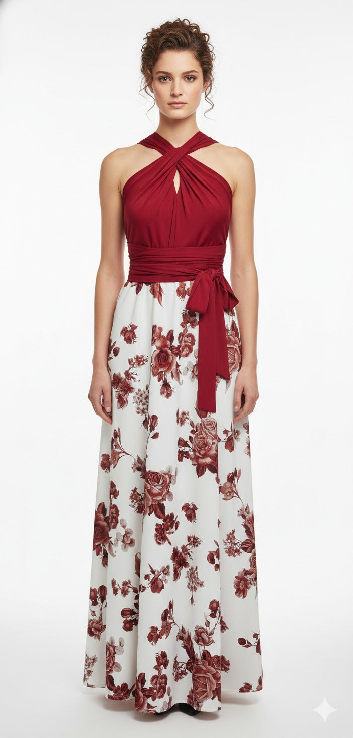 Vestidos Convertibles Estampado Flores